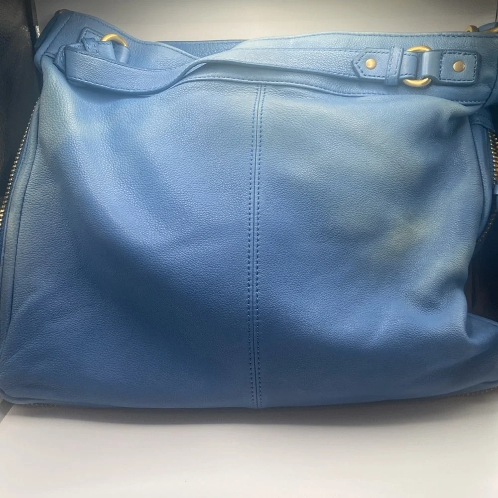 Steven Steve Madden Leather Bhugo Hobo Handbag Blue NWT